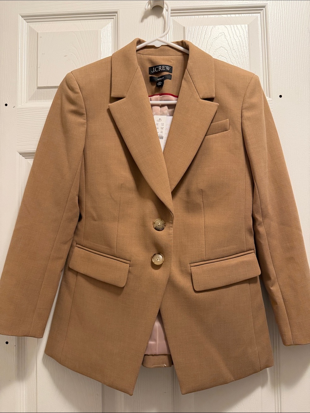 J.Crew Tan Single-Breasted Crepe Carreman Blazer NWT